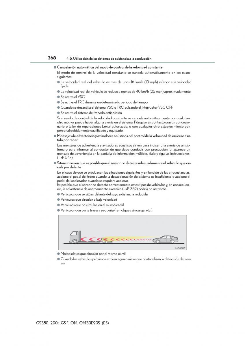 Lexus GS F IV 4 manual del propietario / page 368