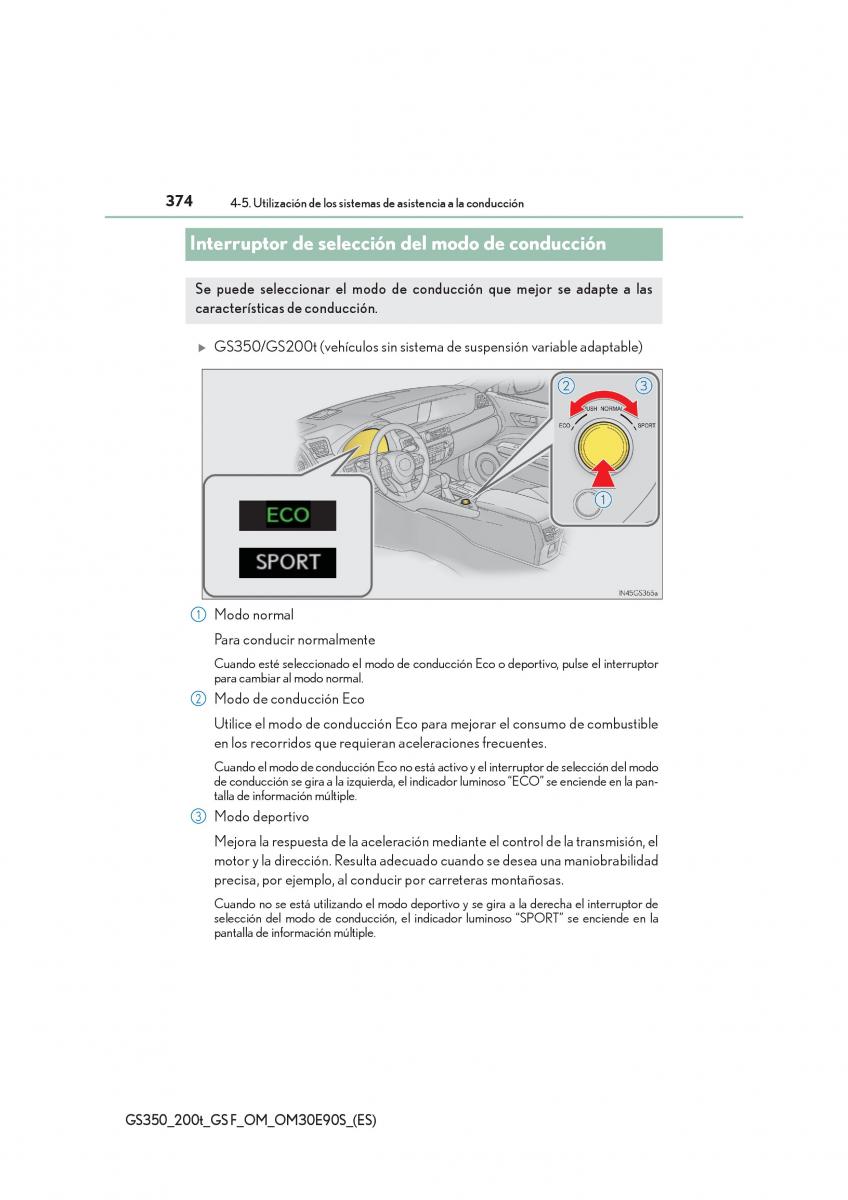 Lexus GS F IV 4 manual del propietario / page 374