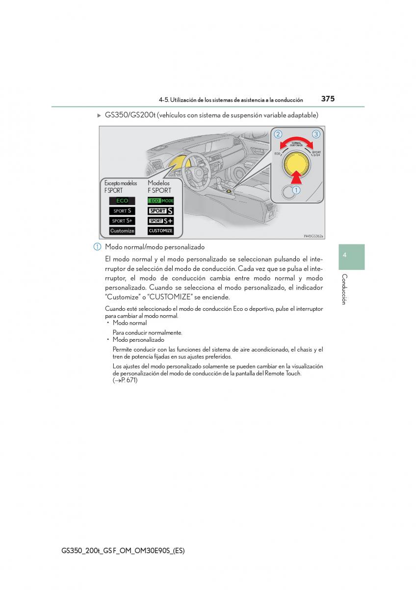 Lexus GS F IV 4 manual del propietario / page 375