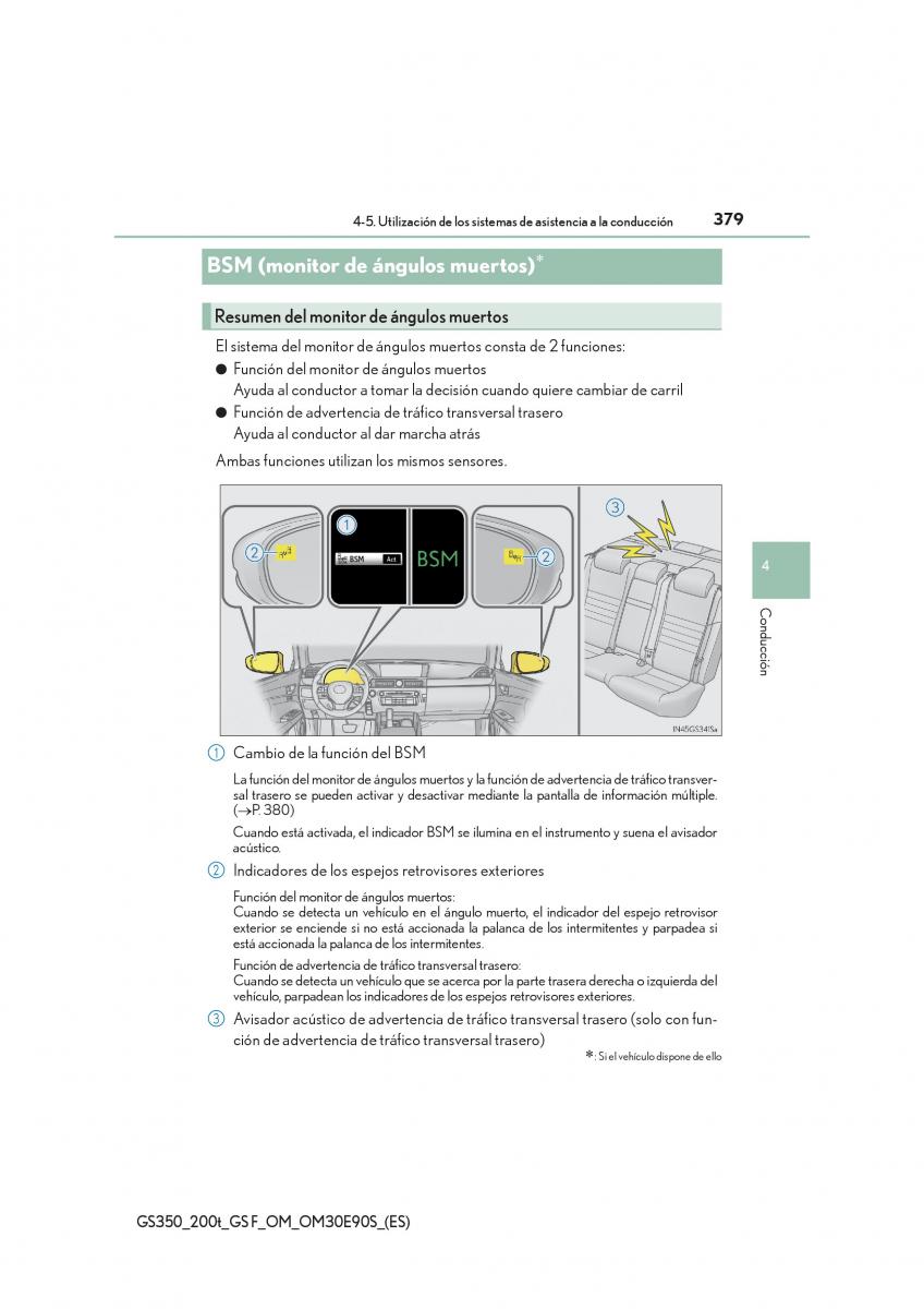 Lexus GS F IV 4 manual del propietario / page 379