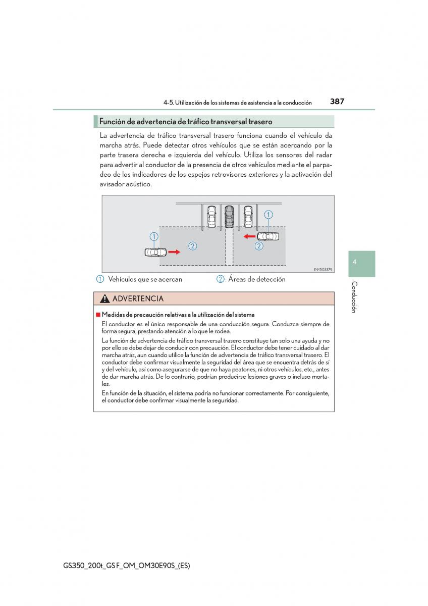 Lexus GS F IV 4 manual del propietario / page 387