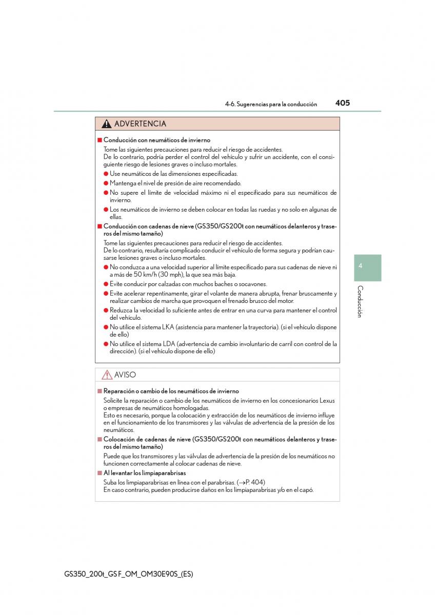 Lexus GS F IV 4 manual del propietario / page 405