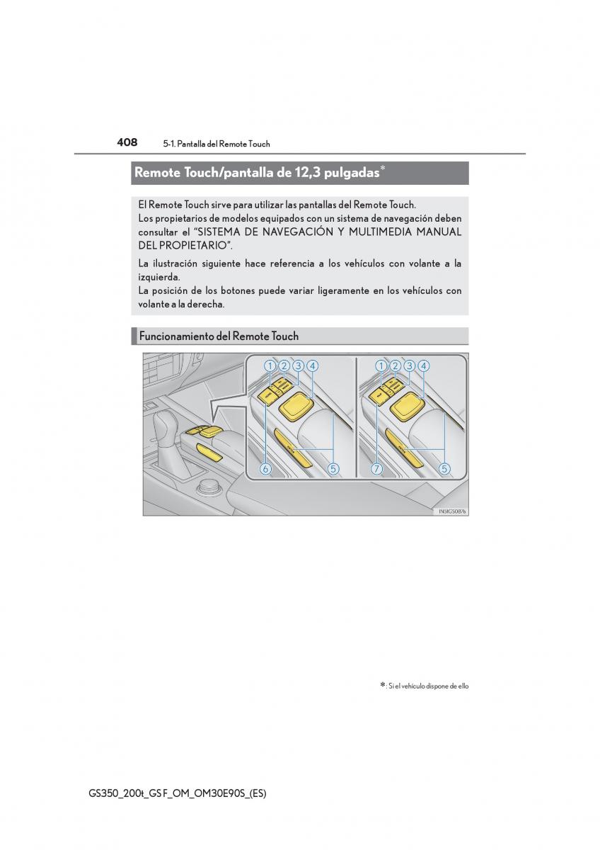 Lexus GS F IV 4 manual del propietario / page 408