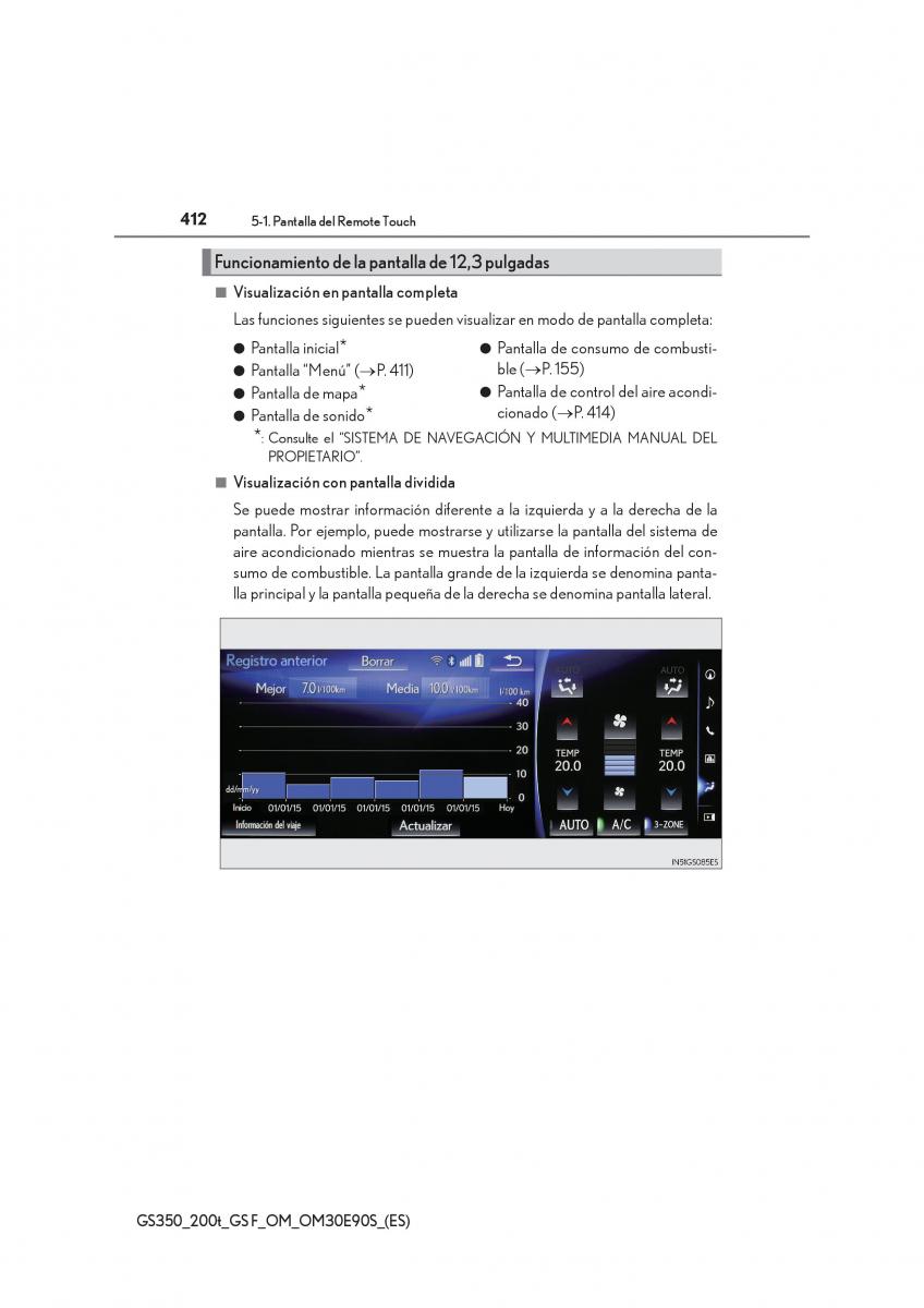 Lexus GS F IV 4 manual del propietario / page 412