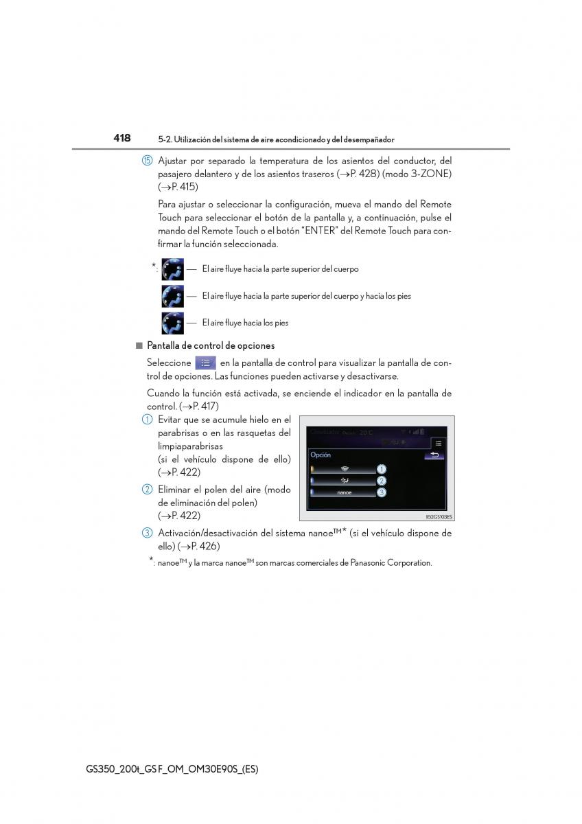 Lexus GS F IV 4 manual del propietario / page 418