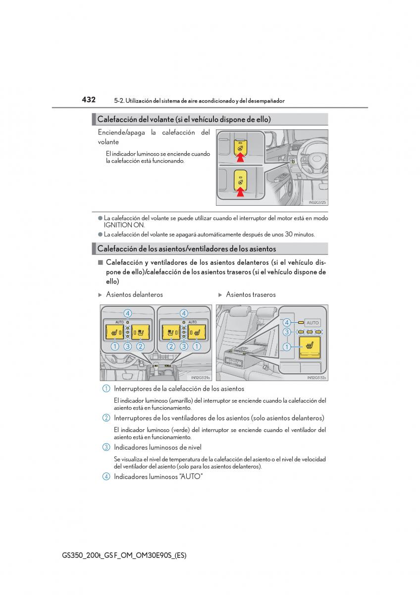 Lexus GS F IV 4 manual del propietario / page 432