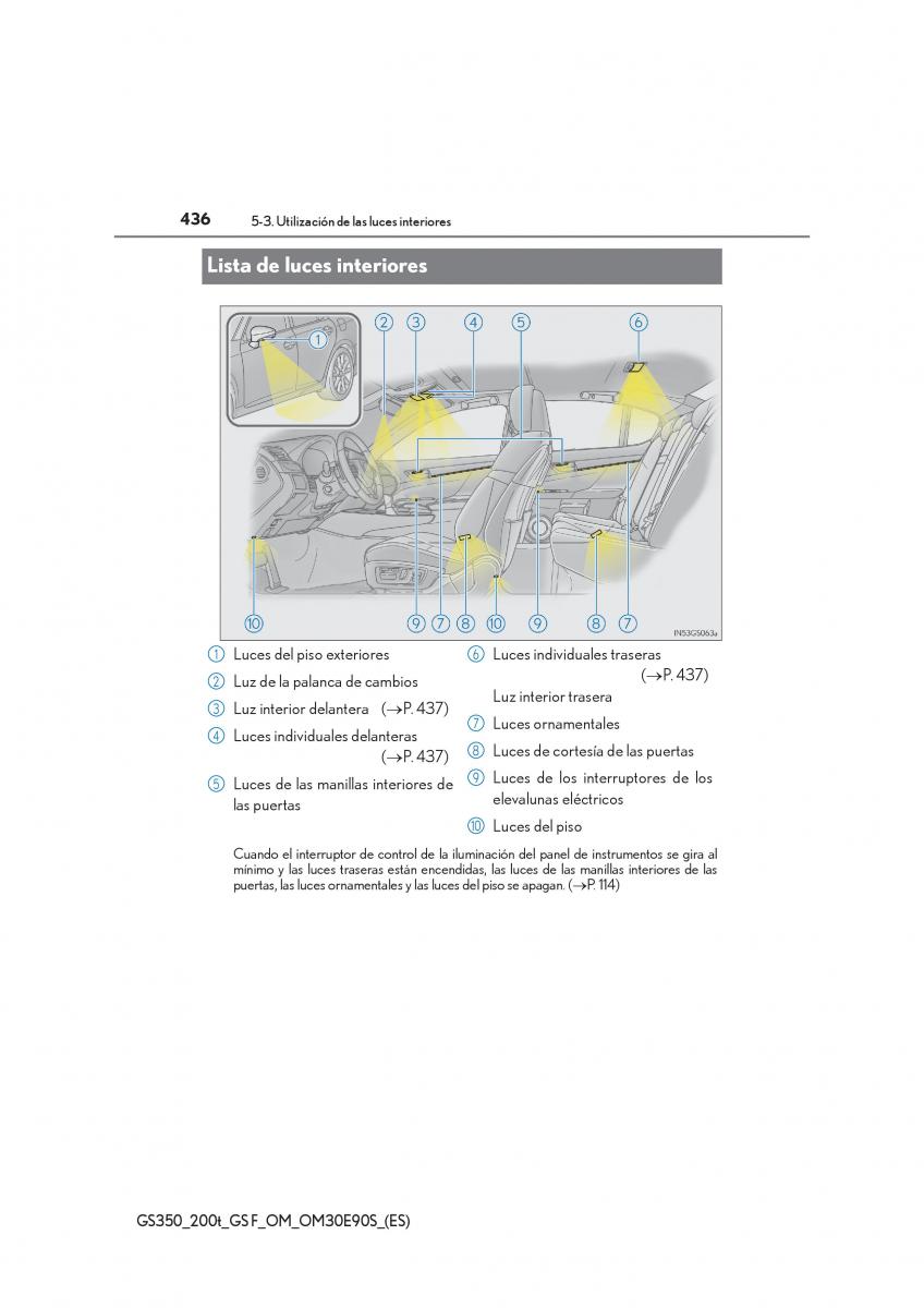 Lexus GS F IV 4 manual del propietario / page 436