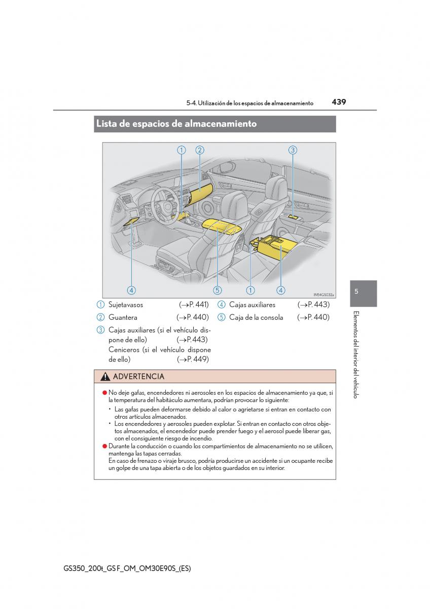 Lexus GS F IV 4 manual del propietario / page 439