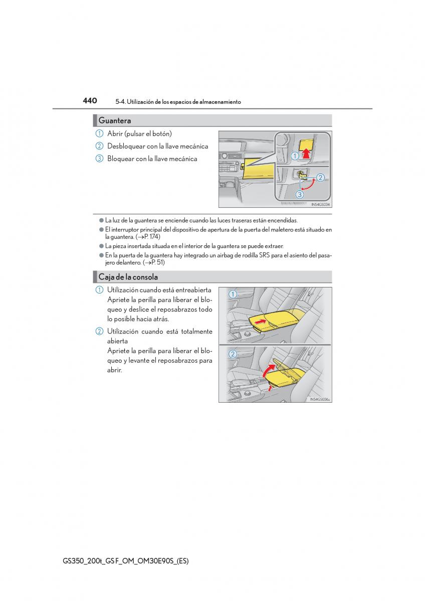 Lexus GS F IV 4 manual del propietario / page 440