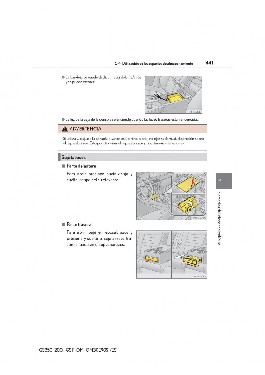 Lexus GS F IV 4 manual del propietario / page 441