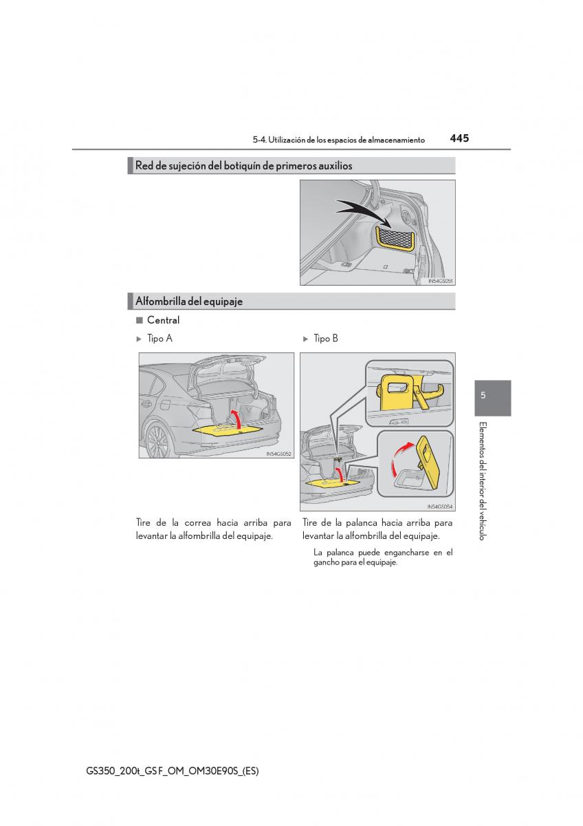 Lexus GS F IV 4 manual del propietario / page 445