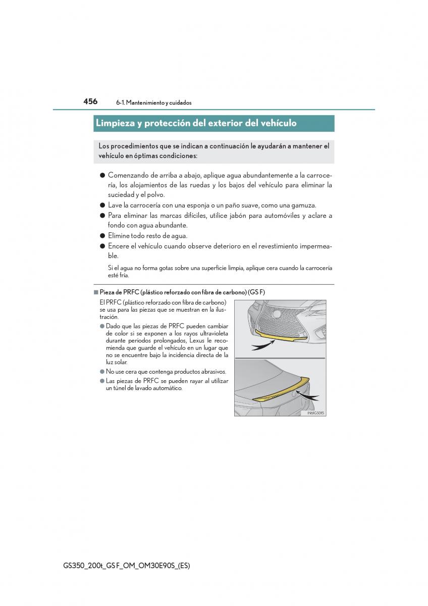 Lexus GS F IV 4 manual del propietario / page 456