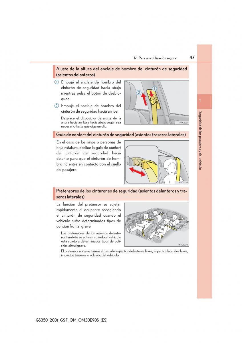 Lexus GS F IV 4 manual del propietario / page 47