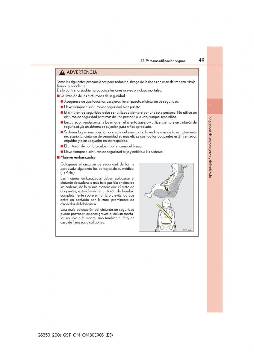 Lexus GS F IV 4 manual del propietario / page 49