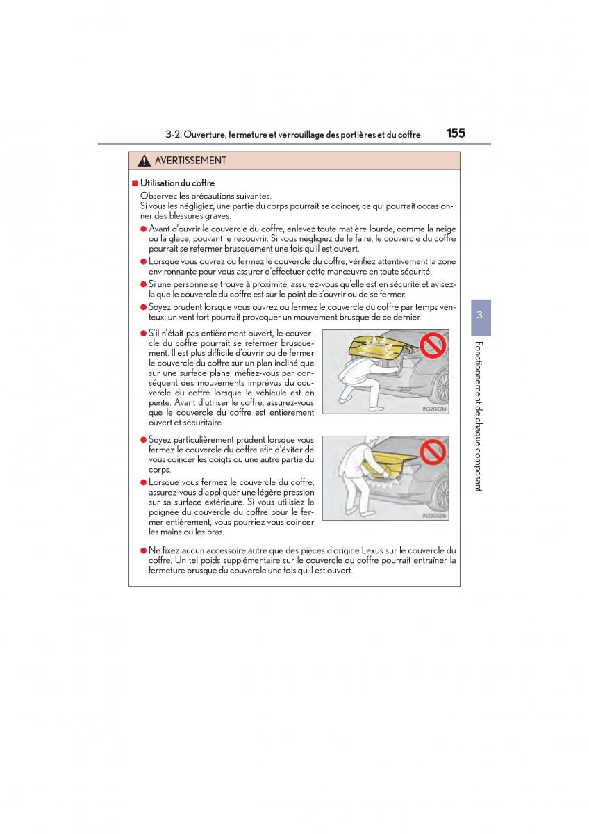 Lexus GS F IV 4 manuel du proprietaire / page 157