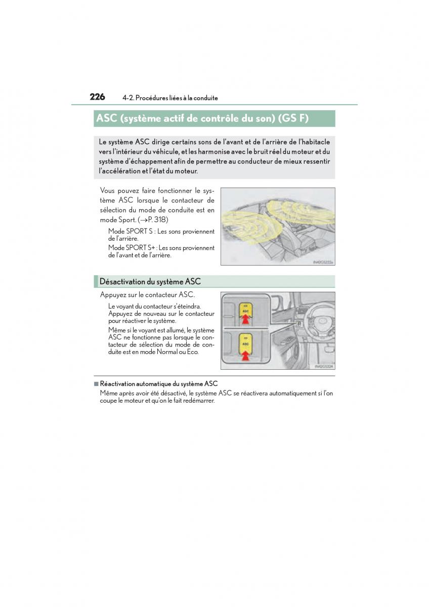 Lexus GS F IV 4 manuel du proprietaire / page 228