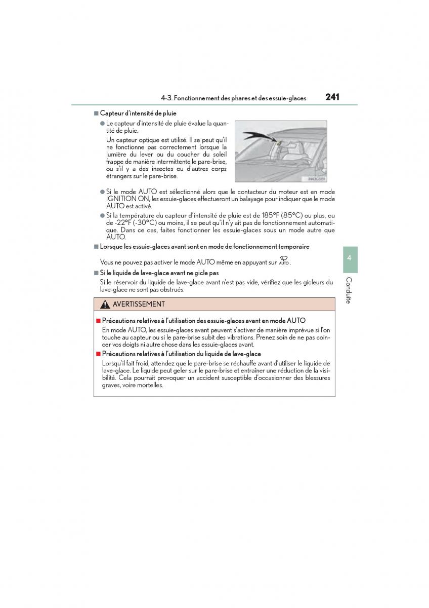 Lexus GS F IV 4 manuel du proprietaire / page 243
