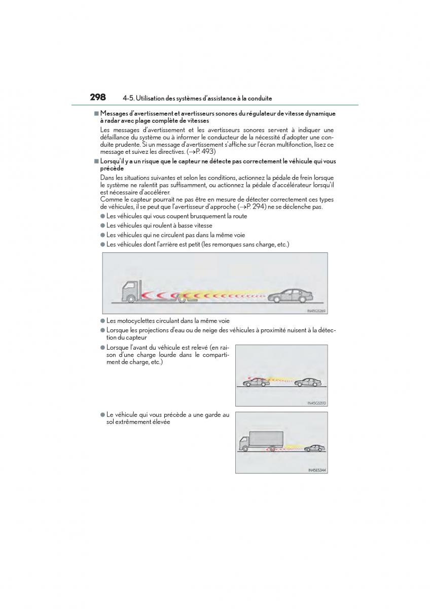 Lexus GS F IV 4 manuel du proprietaire / page 300