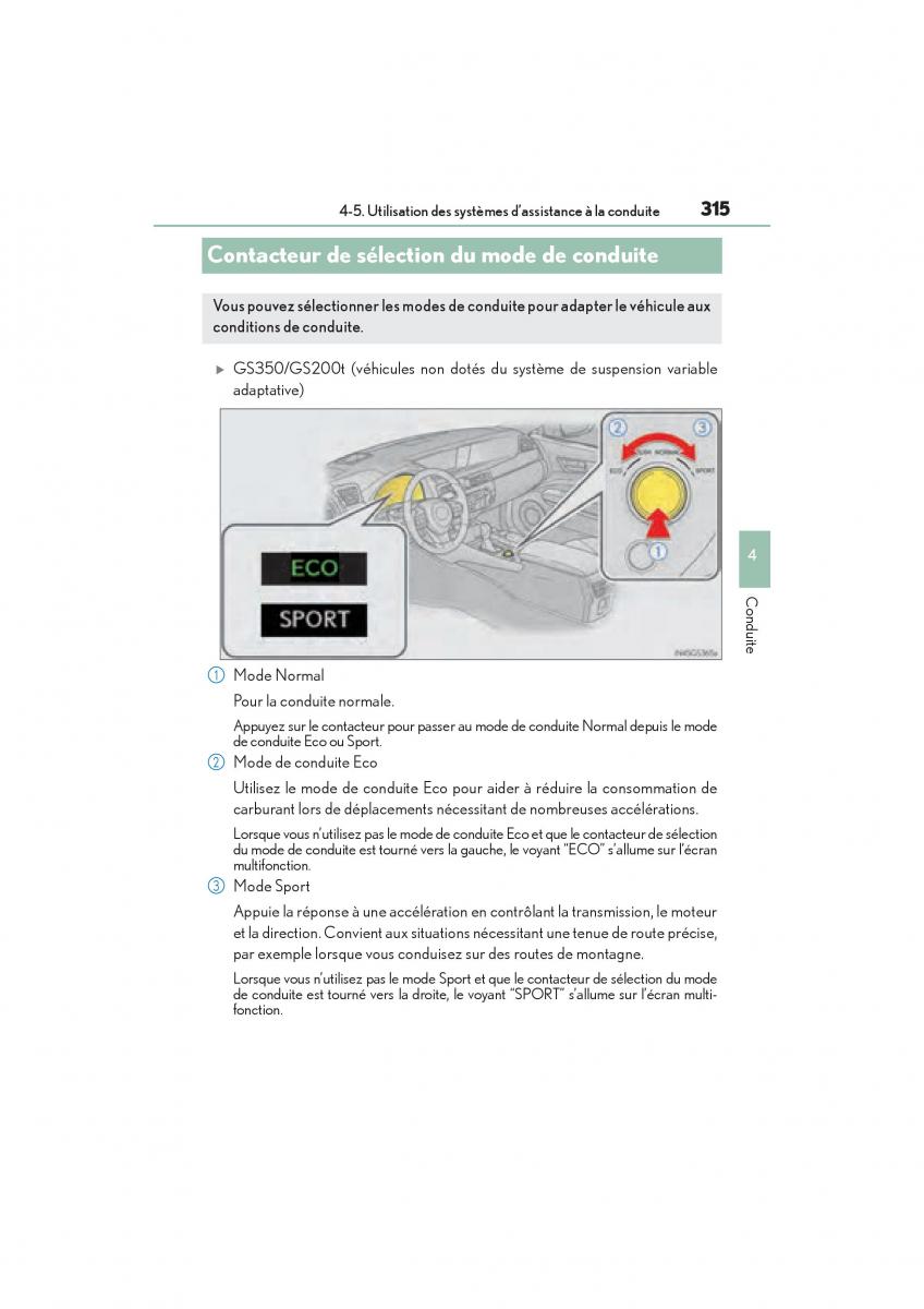 Lexus GS F IV 4 manuel du proprietaire / page 317
