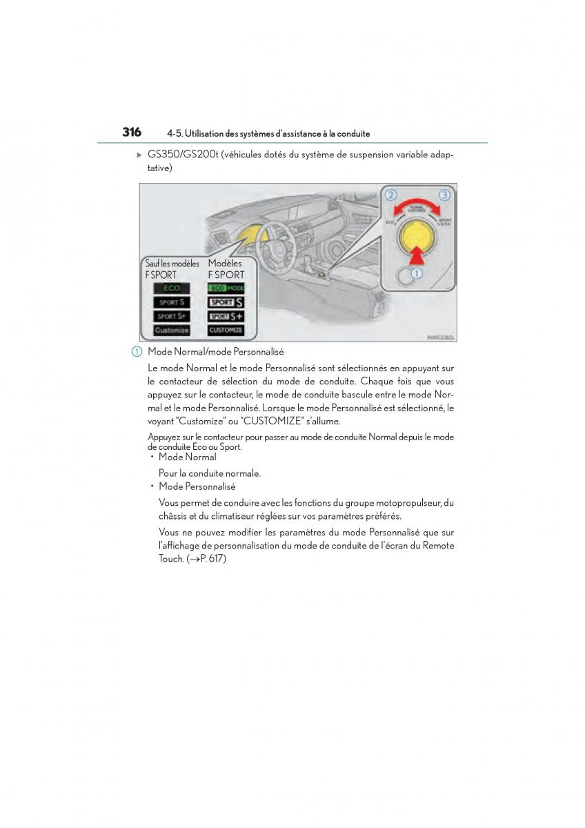 Lexus GS F IV 4 manuel du proprietaire / page 318