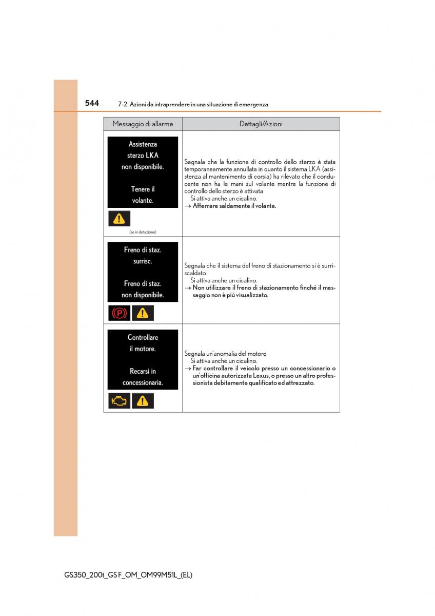 Lexus GS F IV 4 manuale del proprietario / page 544