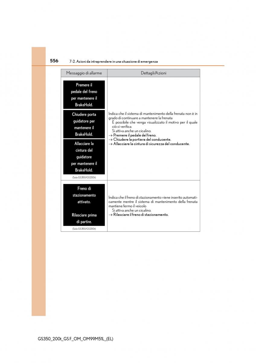 Lexus GS F IV 4 manuale del proprietario / page 556