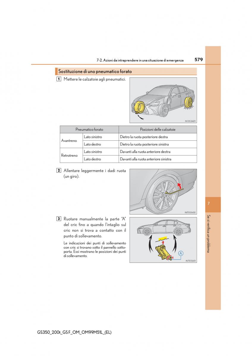 Lexus GS F IV 4 manuale del proprietario / page 579