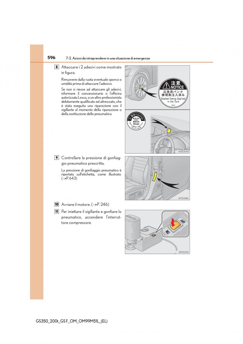 Lexus GS F IV 4 manuale del proprietario / page 596