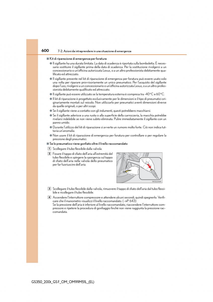 Lexus GS F IV 4 manuale del proprietario / page 600