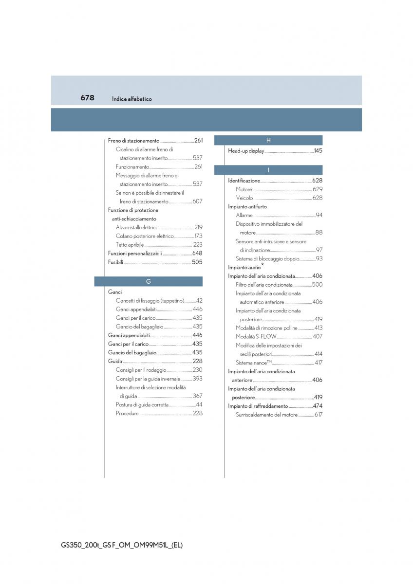 Lexus GS F IV 4 manuale del proprietario / page 678