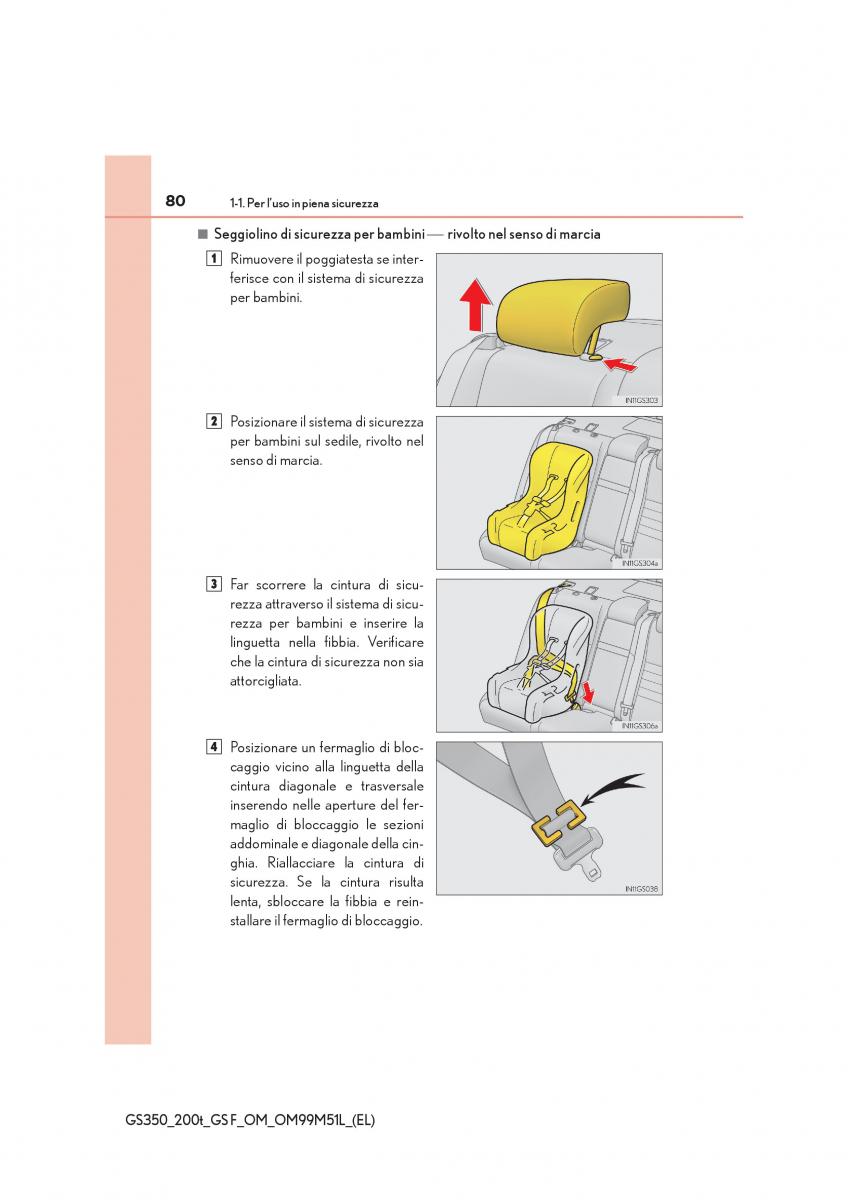 Lexus GS F IV 4 manuale del proprietario / page 80