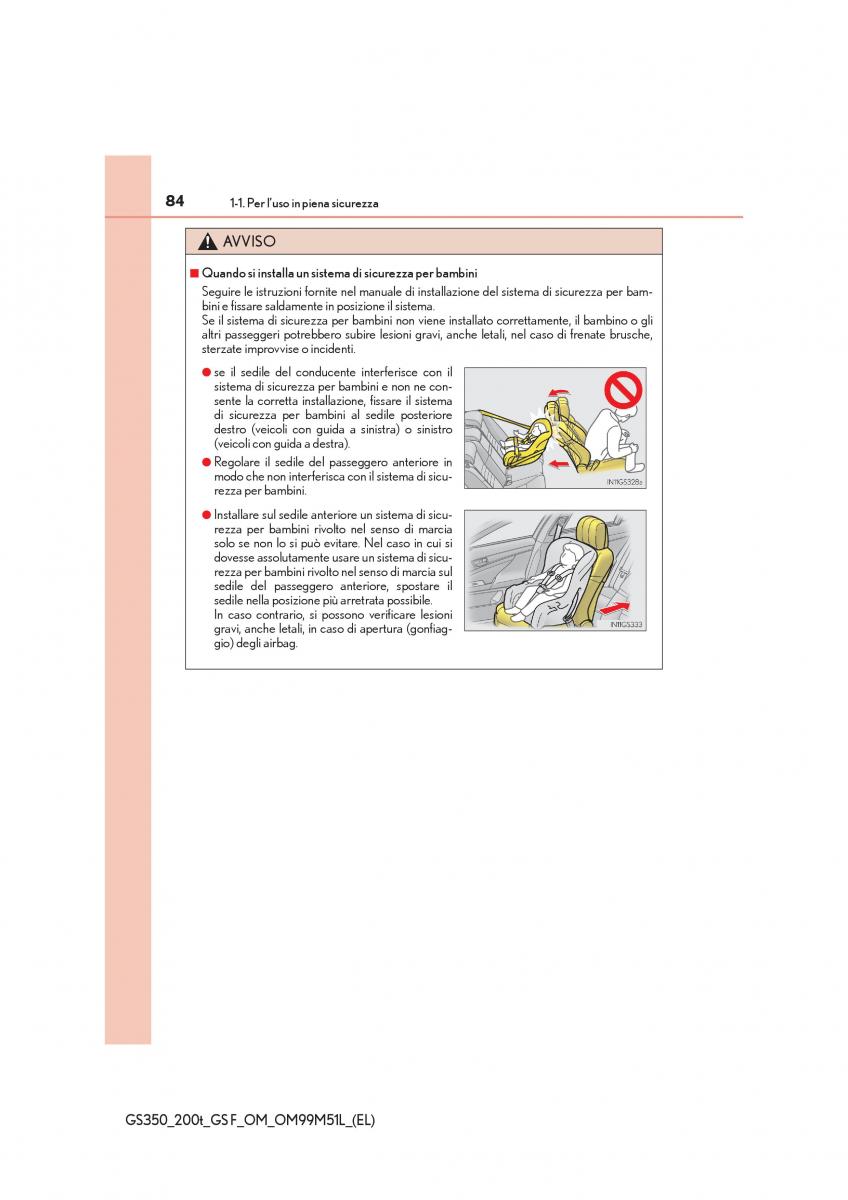 Lexus GS F IV 4 manuale del proprietario / page 84