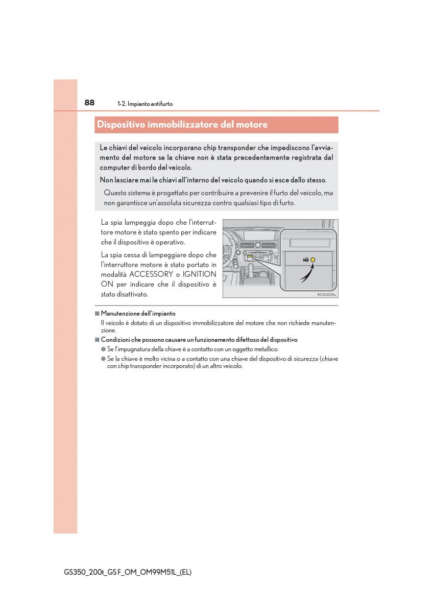 Lexus GS F IV 4 manuale del proprietario / page 88