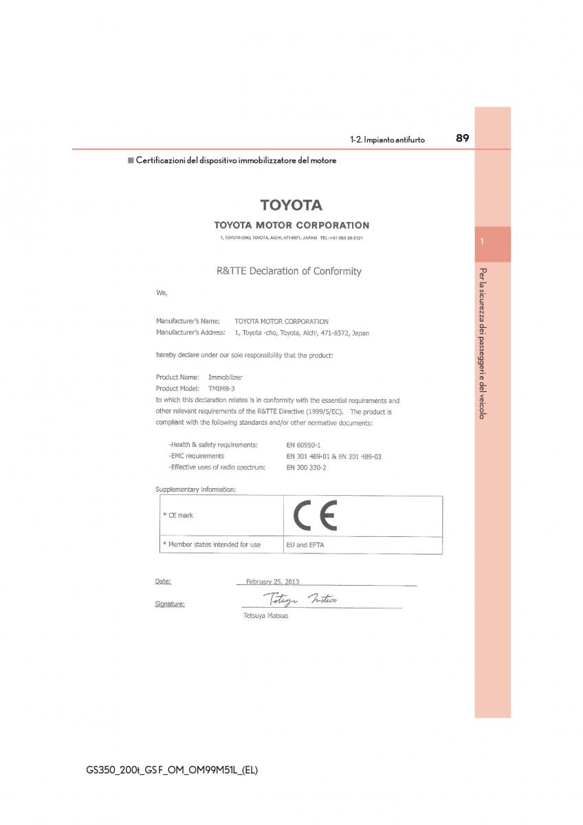 Lexus GS F IV 4 manuale del proprietario / page 89