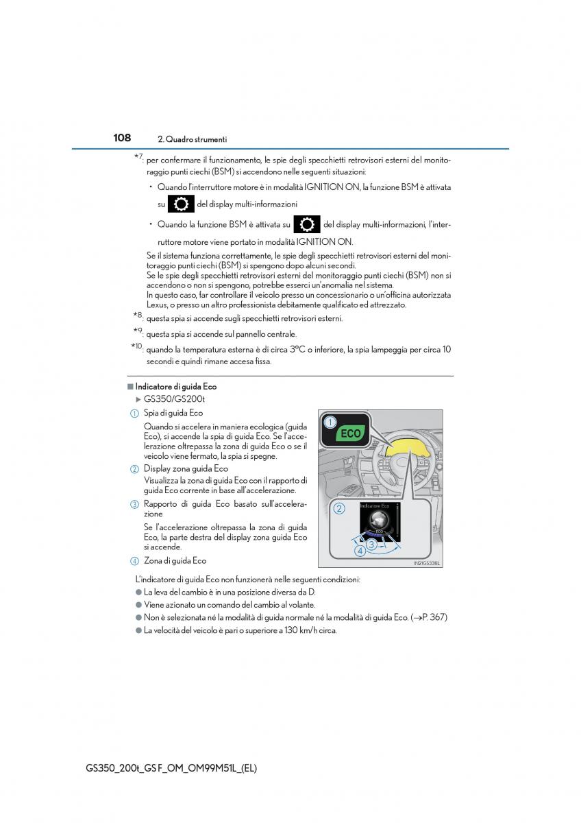 Lexus GS F IV 4 manuale del proprietario / page 108