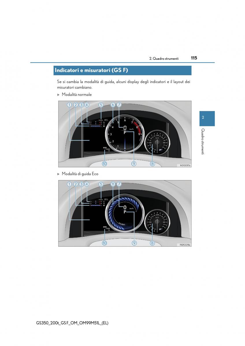 Lexus GS F IV 4 manuale del proprietario / page 115