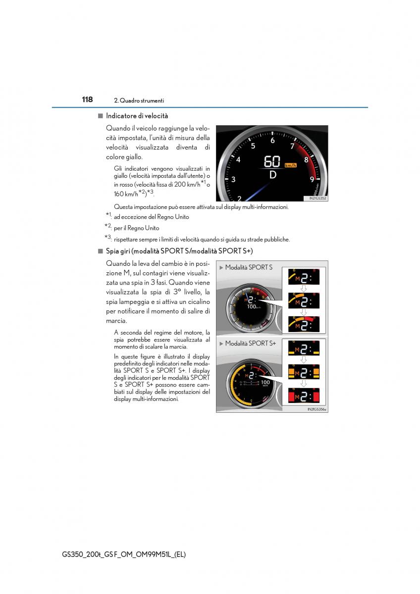 Lexus GS F IV 4 manuale del proprietario / page 118