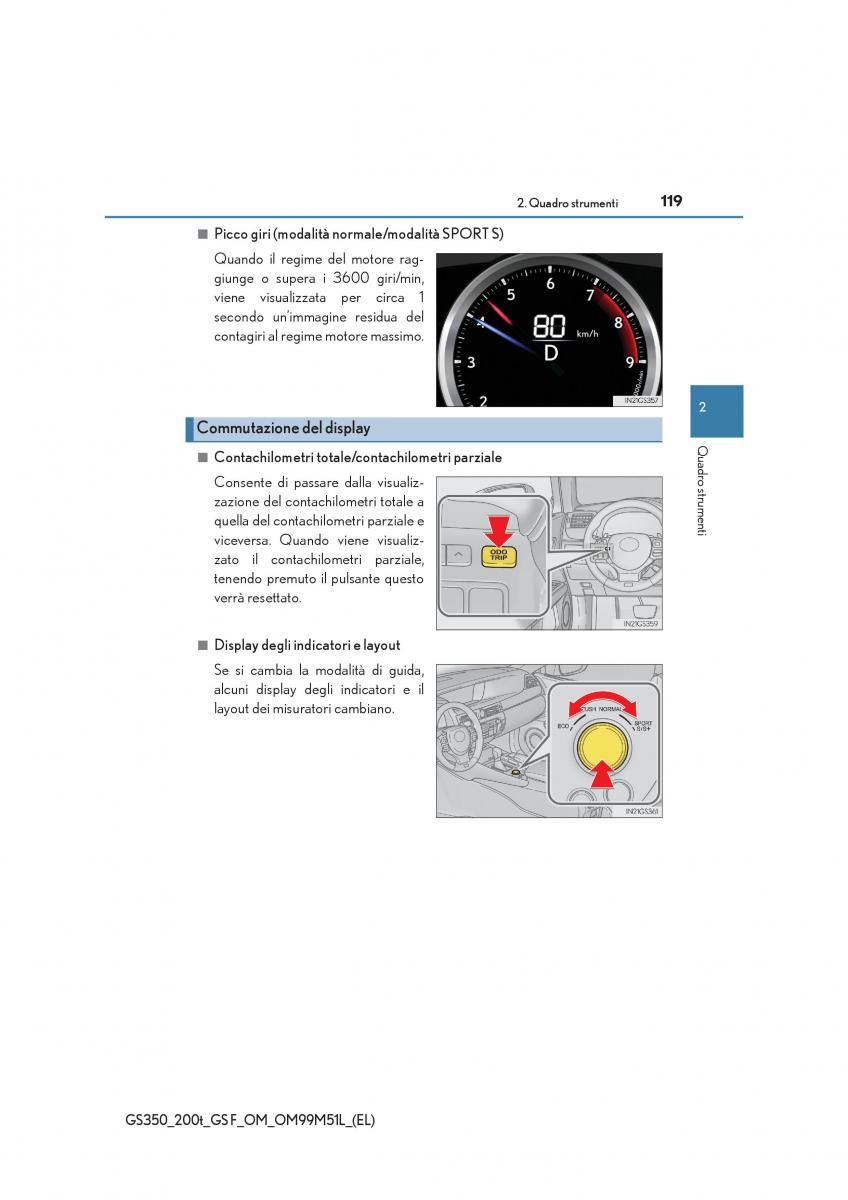 Lexus GS F IV 4 manuale del proprietario / page 119