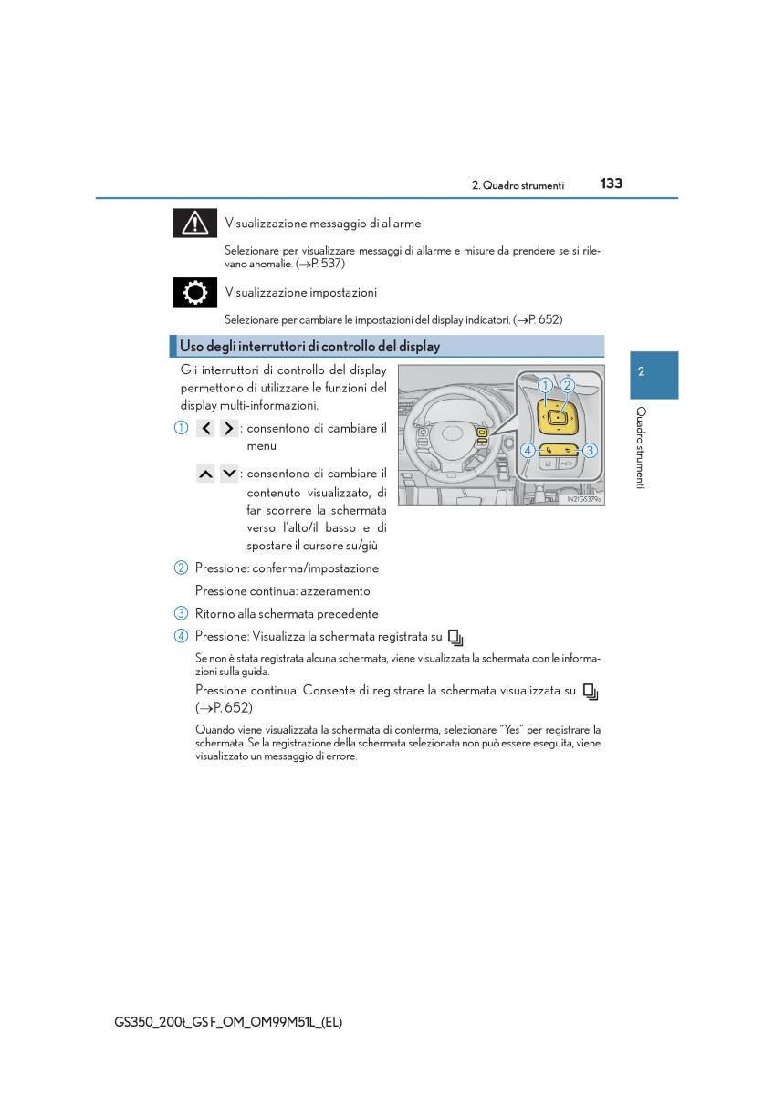 Lexus GS F IV 4 manuale del proprietario / page 133