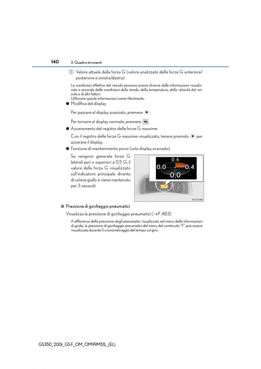 Lexus GS F IV 4 manuale del proprietario / page 140