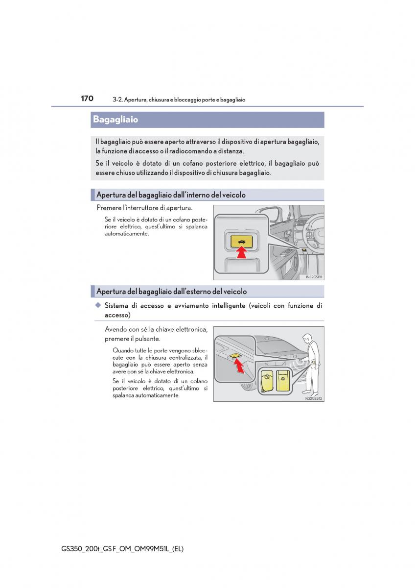 Lexus GS F IV 4 manuale del proprietario / page 170