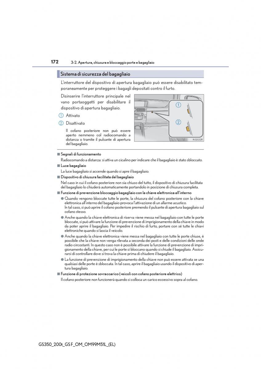 Lexus GS F IV 4 manuale del proprietario / page 172