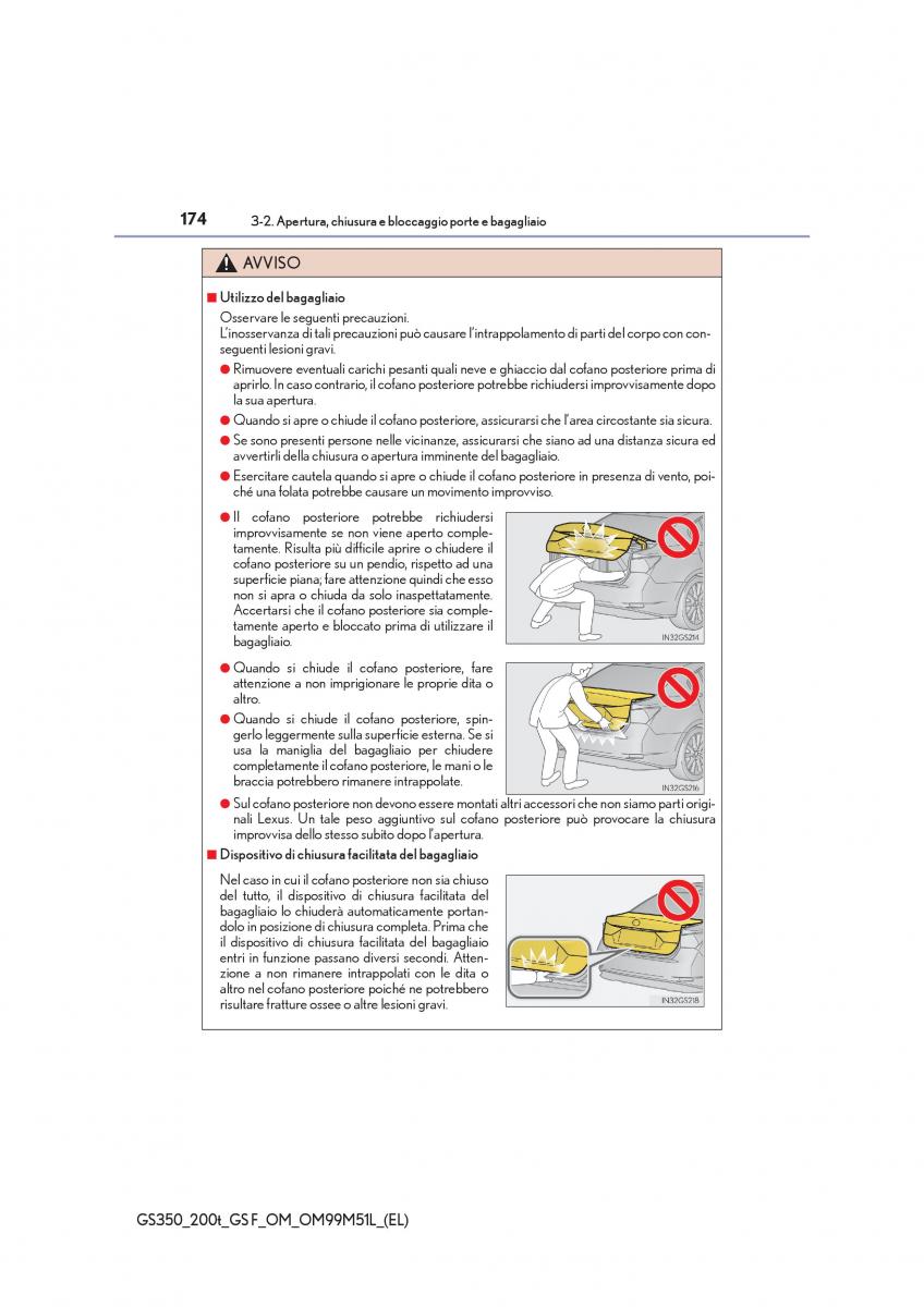 Lexus GS F IV 4 manuale del proprietario / page 174