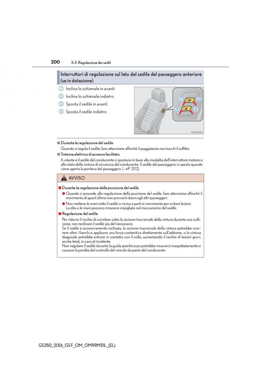 Lexus GS F IV 4 manuale del proprietario / page 200