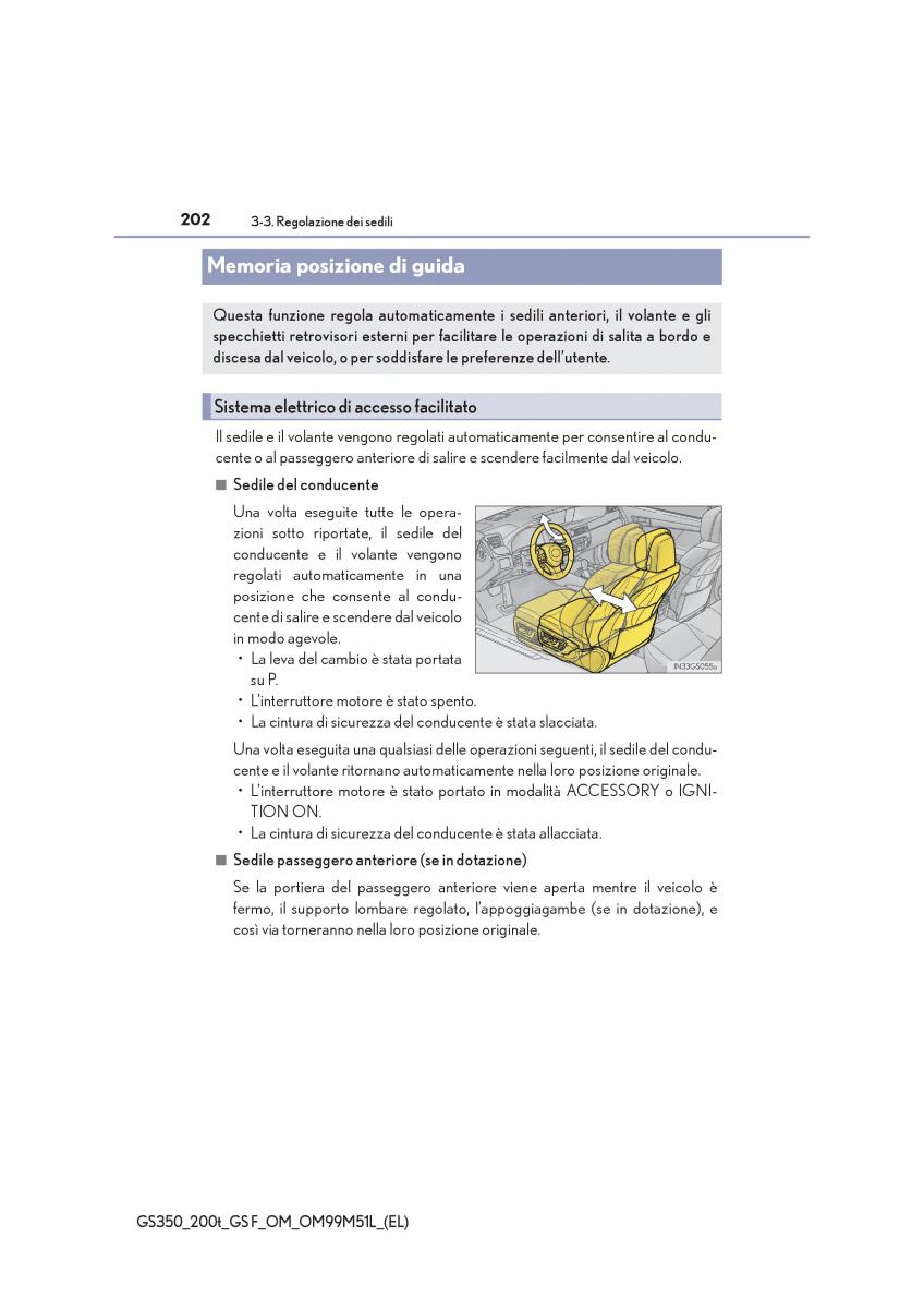 Lexus GS F IV 4 manuale del proprietario / page 202