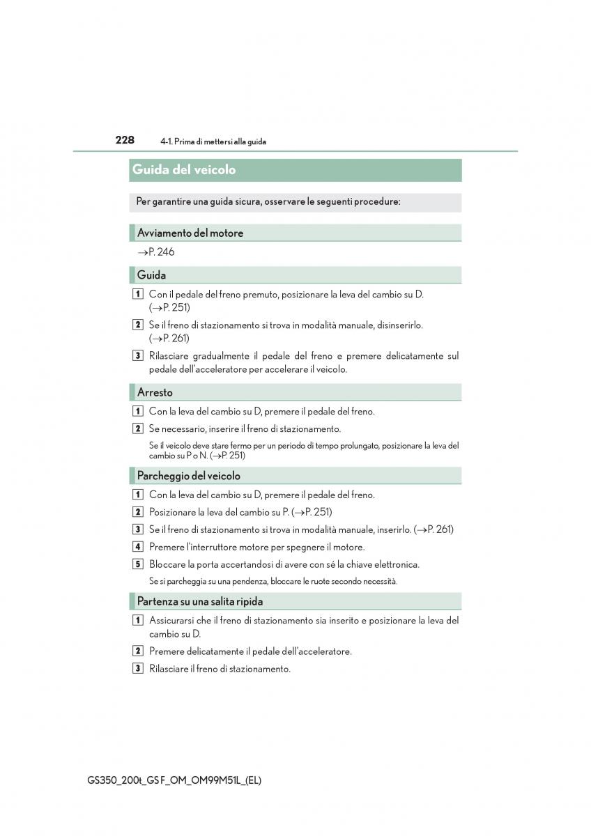Lexus GS F IV 4 manuale del proprietario / page 228