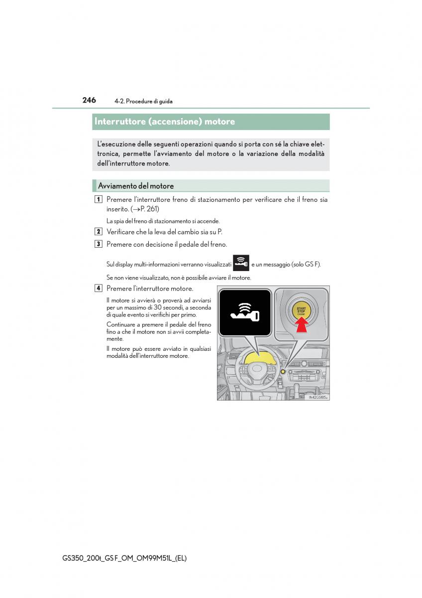 Lexus GS F IV 4 manuale del proprietario / page 246