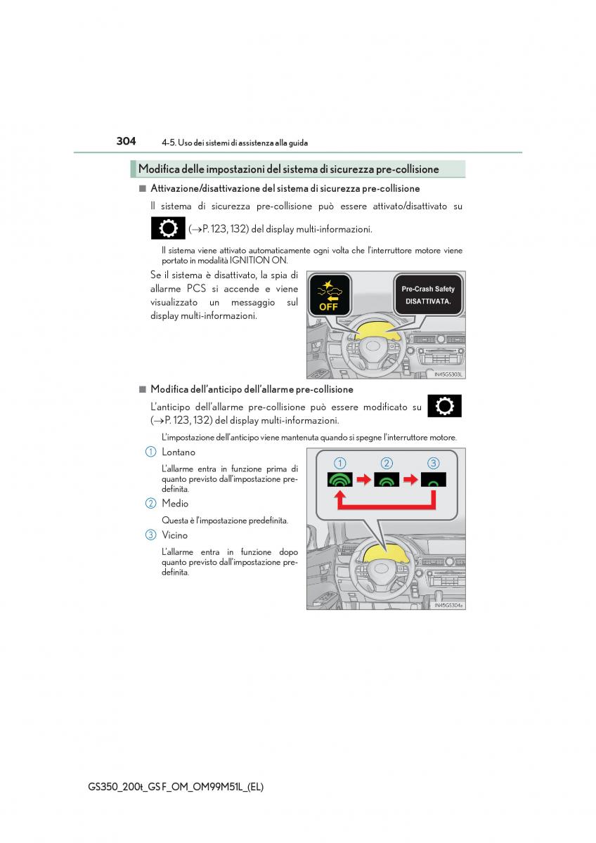 Lexus GS F IV 4 manuale del proprietario / page 304