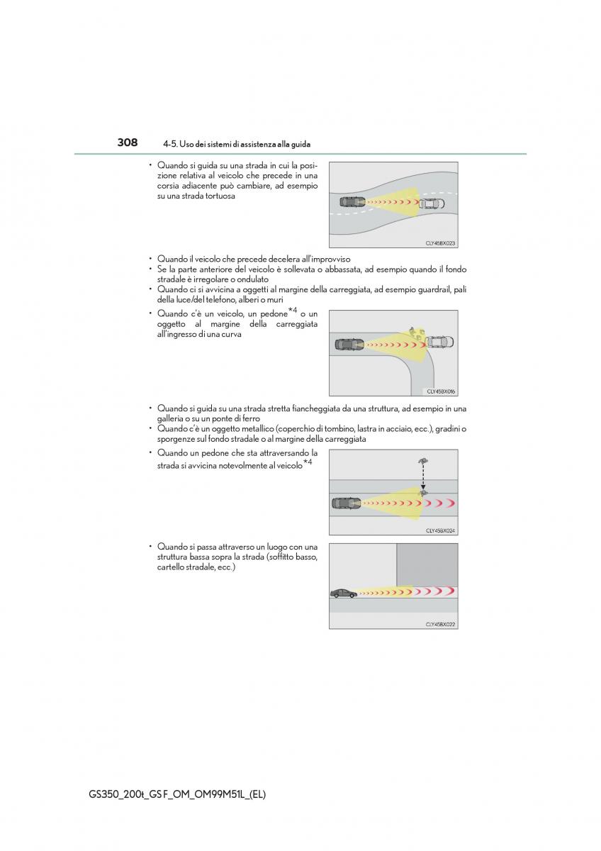 Lexus GS F IV 4 manuale del proprietario / page 308