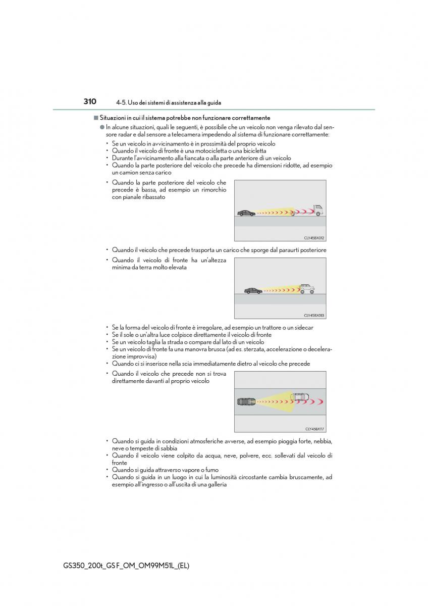 Lexus GS F IV 4 manuale del proprietario / page 310